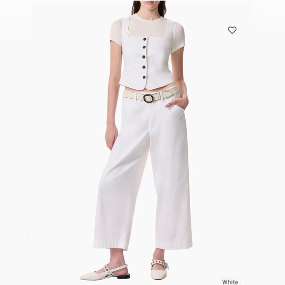 Rag & Bone Mariana Vest White Tailored Button Front Top Size 10 NWT $298 - Picture 5 of 6